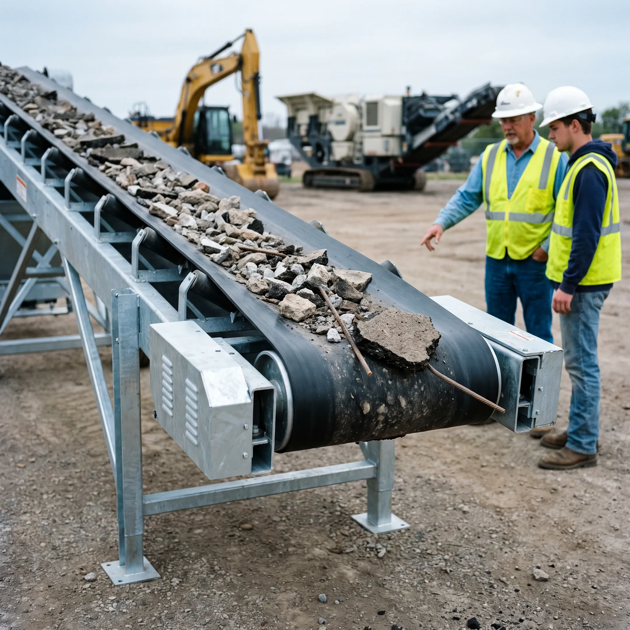 Conveyor belt for material sorting
