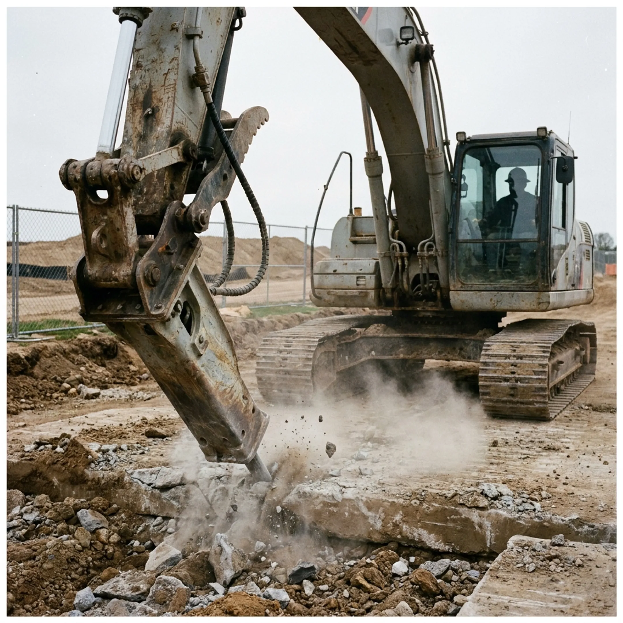 Hydraulic breaker for excavation work