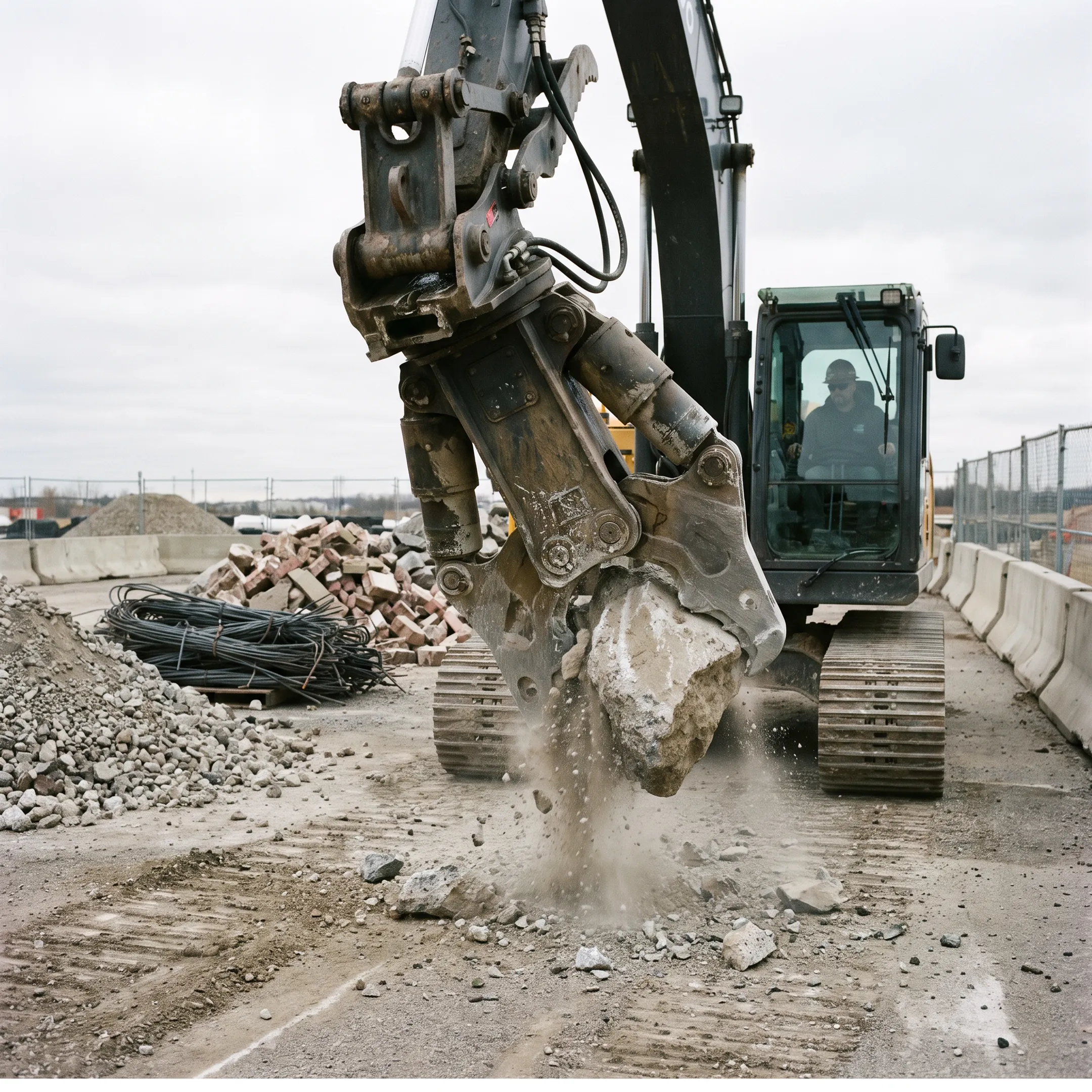 Concrete crushing and aggregate recycling equipment