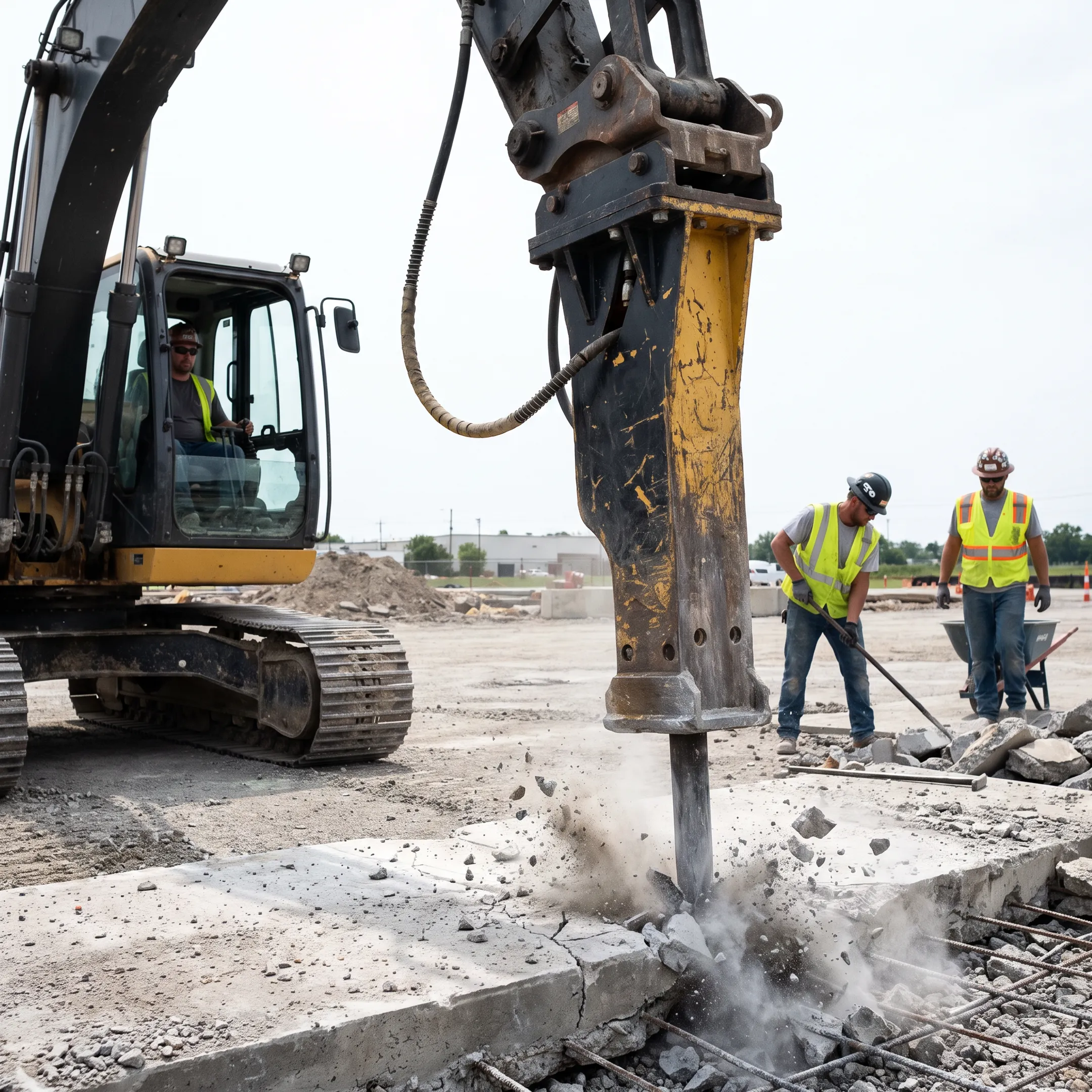 Hydraulic hammer used by demolition contractors