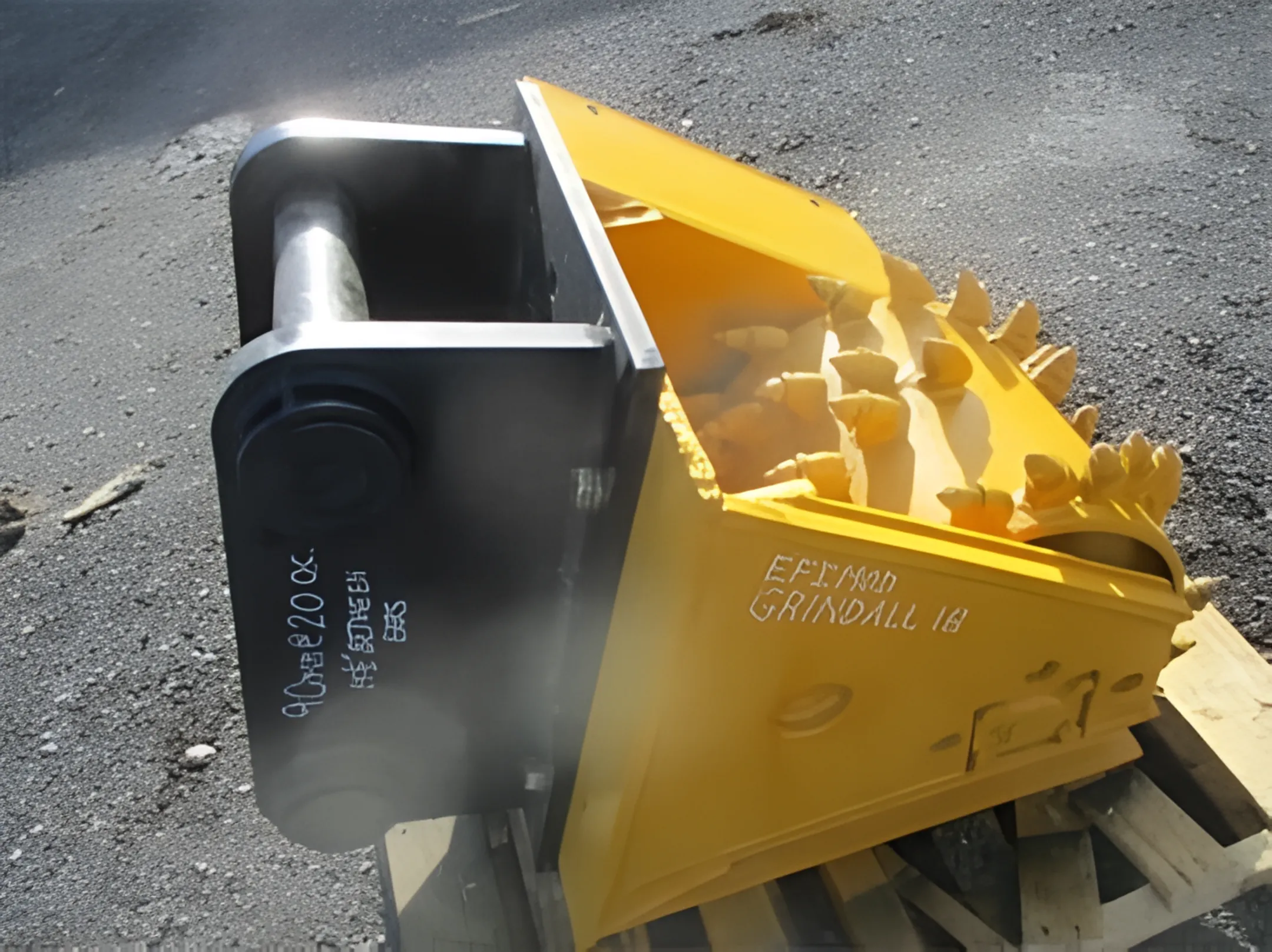 Road maintenance contractors using an asphalt cutter