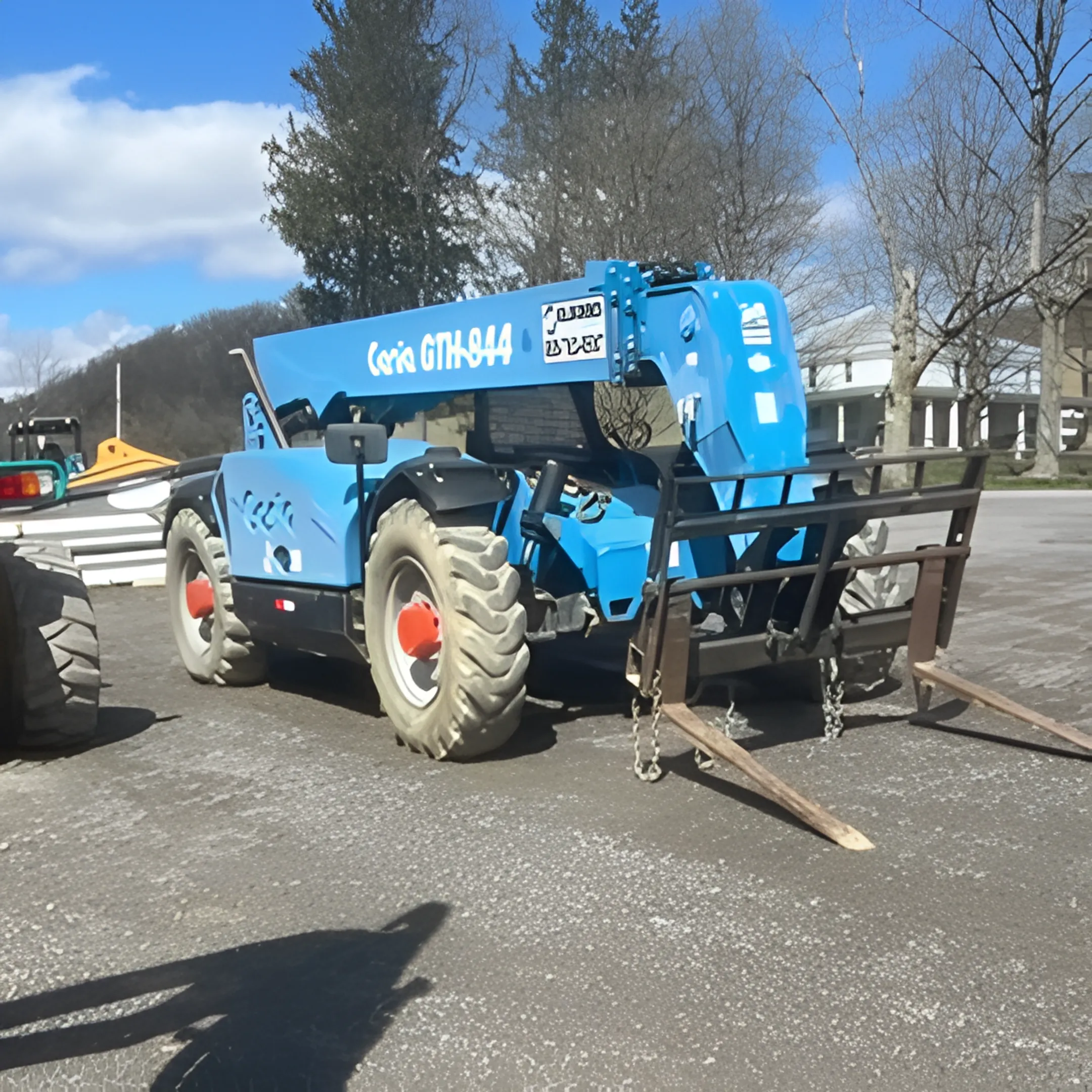 Telehandler forklift handling materials