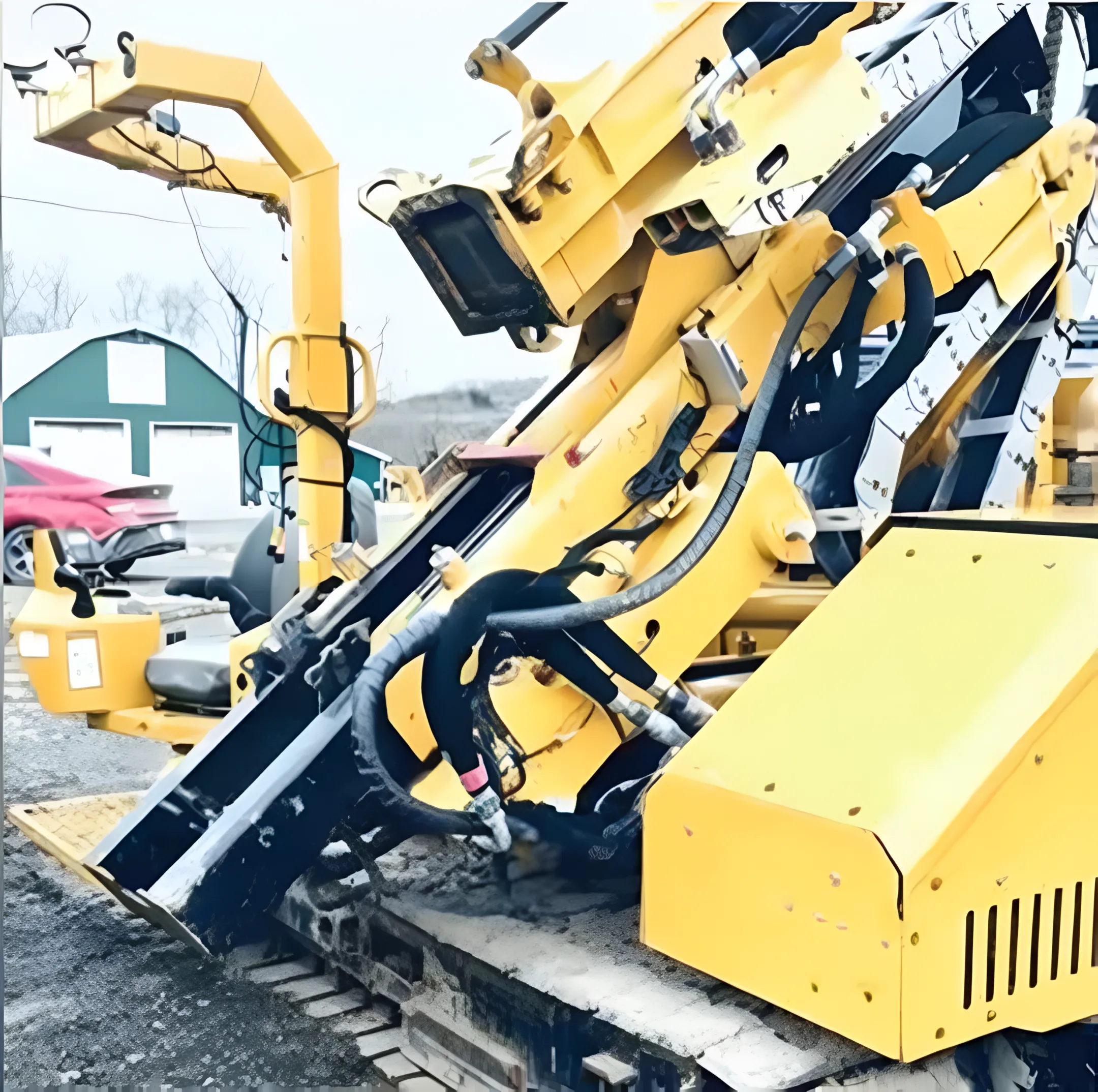 Equipment installing steel solar posts