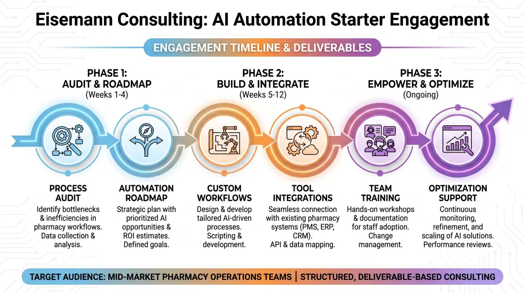 Eisemann Consulting AI Automation Starter engagement deliverables and workflow service overview