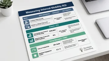 Internal mobility ROI metrics dashboard by stakeholder HR finance and leadership