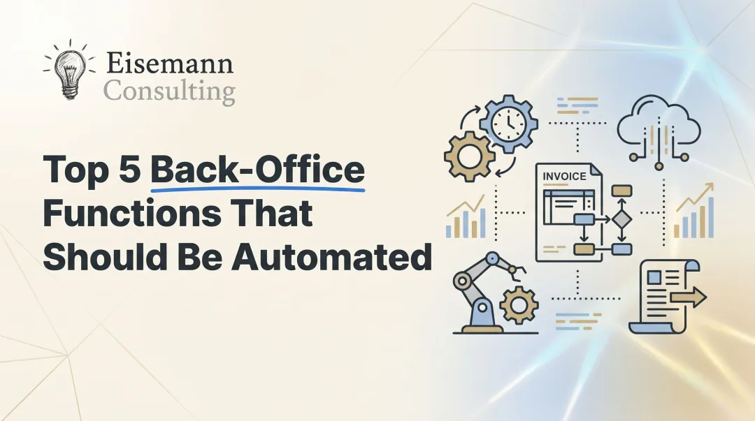 Top 5 Back-Office Functions That Should Be Automated
