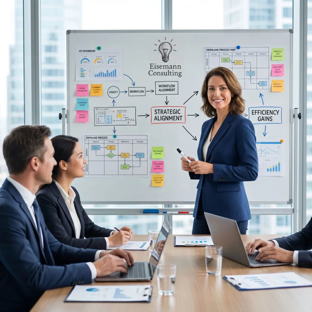 Operations consultant mapping business systems