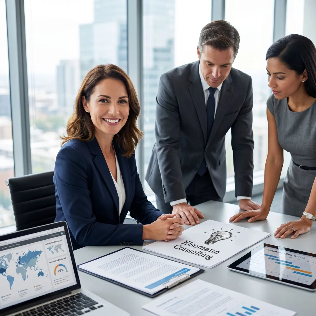 Global mobility consulting meeting for international workforce planning