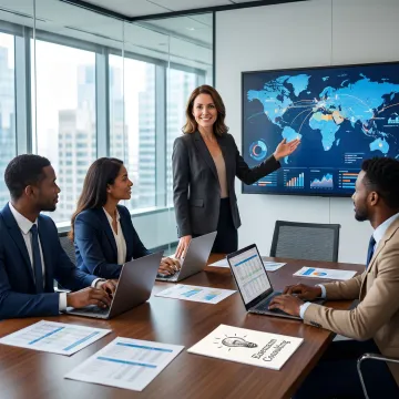 Consultant leading an enterprise mobility strategy meeting