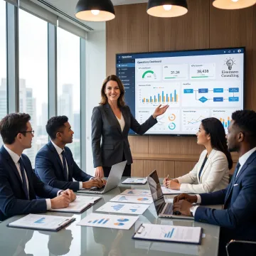 Interim COO leading an operations strategy session
