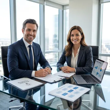 Consultant planning immigration strategy with client