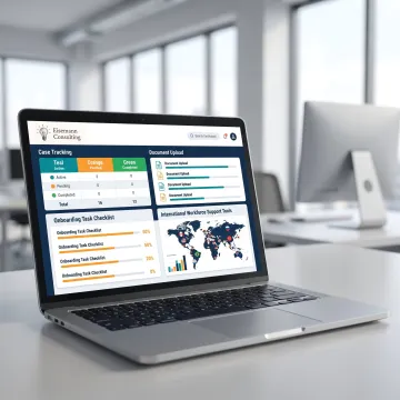 Global mobility portal dashboard for employee support