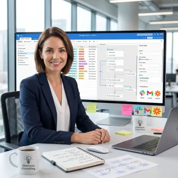 Consultant designing Airtable automations for a business team