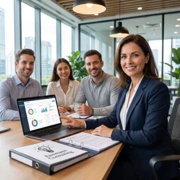 Consultant reviewing employer compliance documents