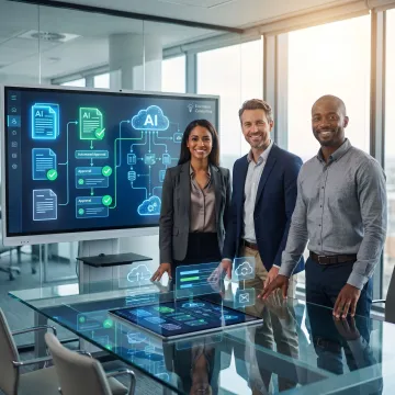 AI workflow automation dashboard and digital document processing
