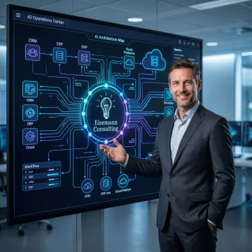 Consultant mapping AI automation strategy