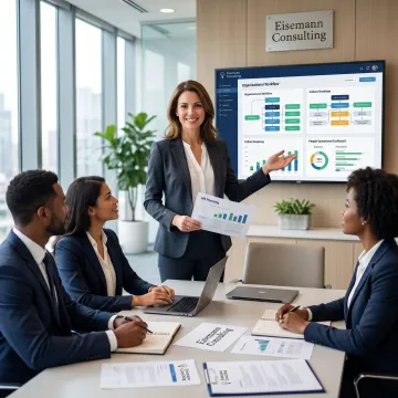 People operations strategist leading a team planning session