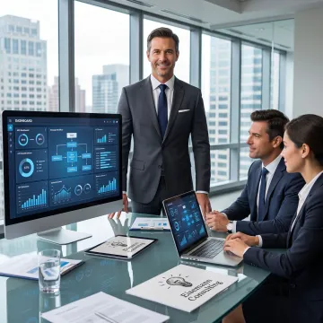 Consultant leading digital strategy planning session
