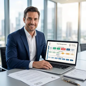 Global mobility consultant planning visa workflow strategy