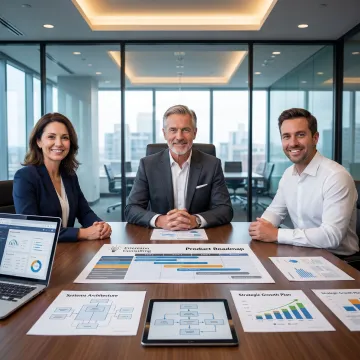 Fractional CTO leading a technology strategy session