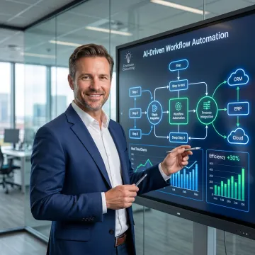 Consultant mapping automated business workflows