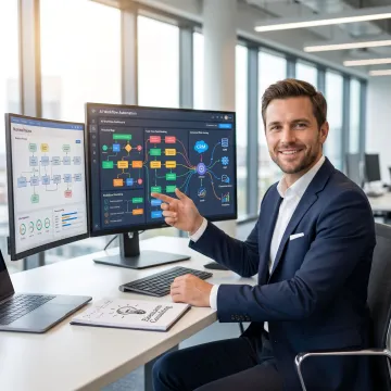 AI workflow automation dashboard and business process setup