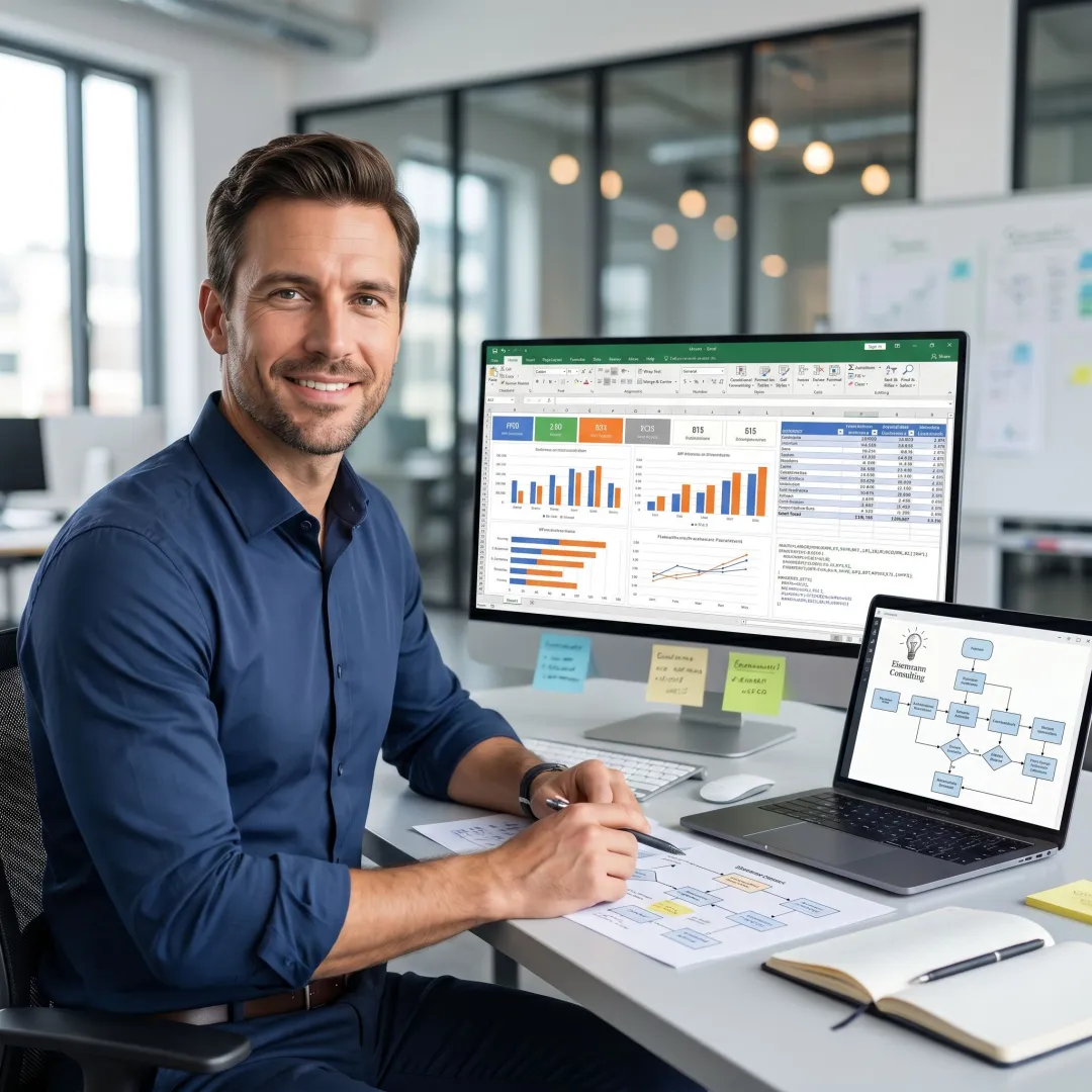 Consultant building Excel automation workflow