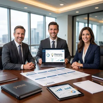 Law firm operations consultant reviewing workflow strategy