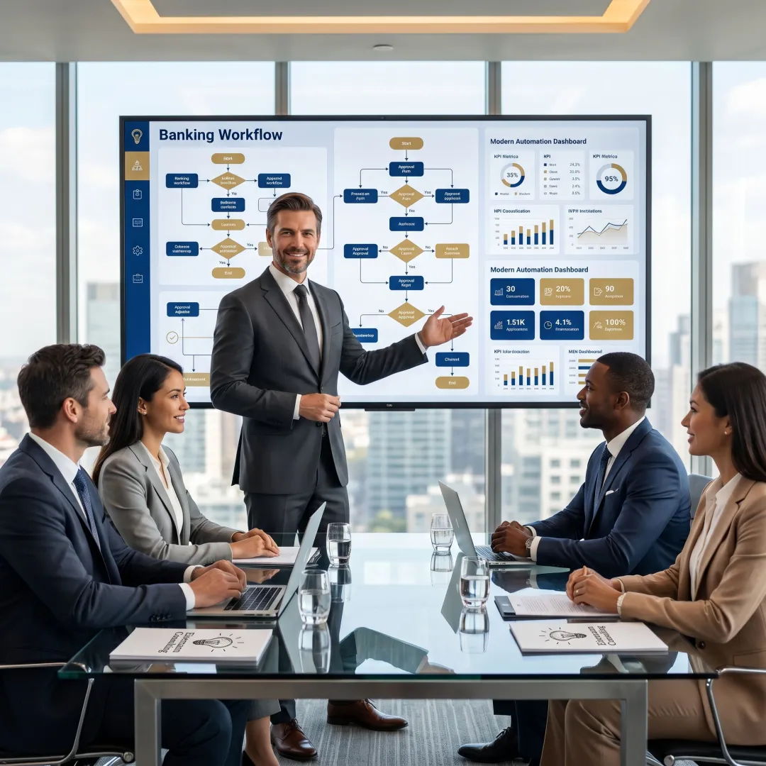 Consultant mapping automated banking workflows
