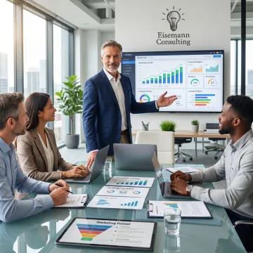 Fractional CMO leading a marketing strategy session