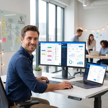 No-code automation workflow setup for startup operations