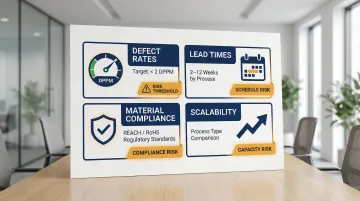Four key connector pin manufacturer evaluation criteria with defect rate and compliance benchmarks