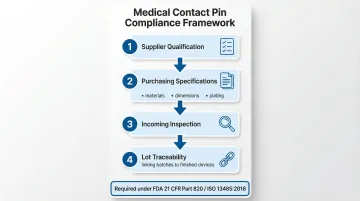 Medical device contact pin regulatory traceability framework FDA ISO 13485 compliance flowchart