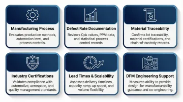 Six key criteria for evaluating compliant pin manufacturers supplier selection framework