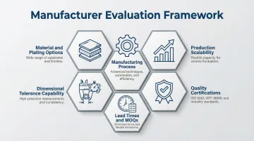 Six-factor circular connector pin manufacturer evaluation criteria comparison framework