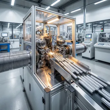 Automatic die rolling machine producing metal hinge pins in bulk