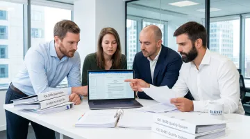 Elexes medical device regulatory consulting team reviewing DHF remediation documentation