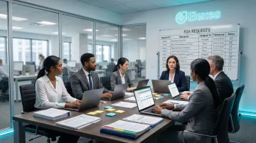 Inspection war room team reviewing documents and coordinating real-time FDA inspection response