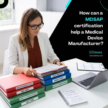 Consultant reviewing risk management and compliance records