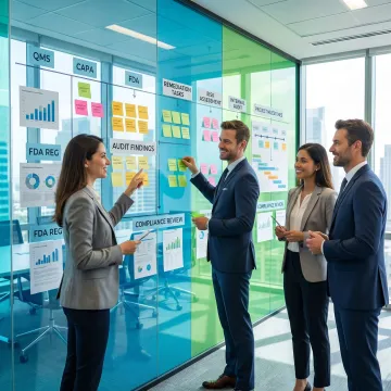 Quality project management workflow meeting