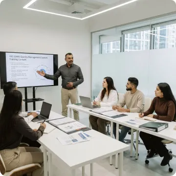 Consultant leading ISO 13485 quality management training