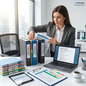 Consultant preparing EU MDR technical file