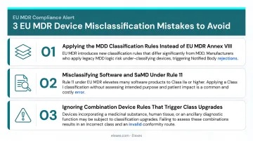 Three most common EU MDR device misclassification mistakes manufacturers must avoid