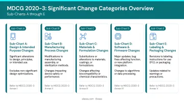 MDCG 2020-3 five sub-charts A through E significant change categories overview