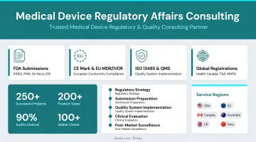 Elexes regulatory affairs consulting team reviewing medical device submission documentation