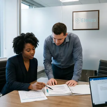 Regulatory compliance team collaborating on oversight