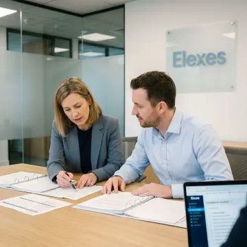 Consultants reviewing medical device audit documentation