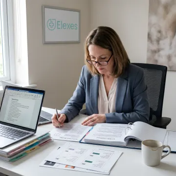 Consultant reviewing EU MDR labeling documents