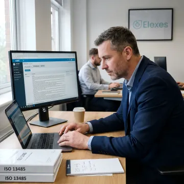 Consultant configuring an electronic quality management system