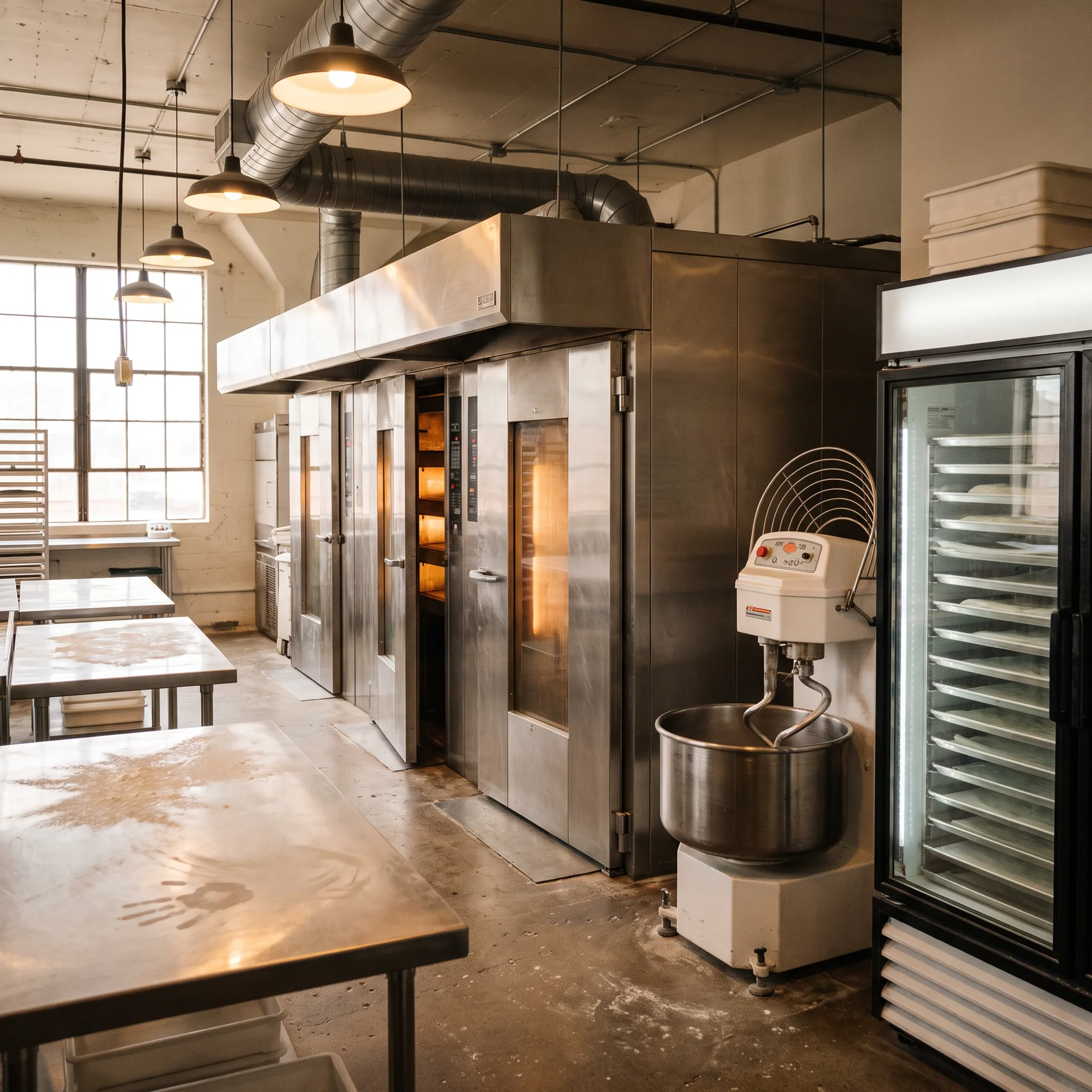 Commercial bakery equipment ready for business use